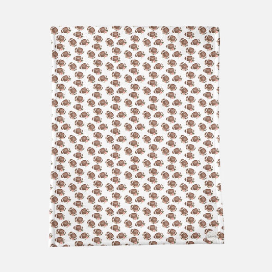 Football Girl Floral Snuggle Blanket - (30" x 40")
