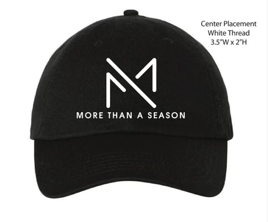More Than A Season Black Embroidered Baseball Hat