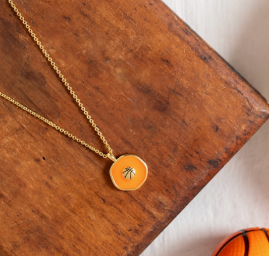 Swish! Basketball Pendant Necklace