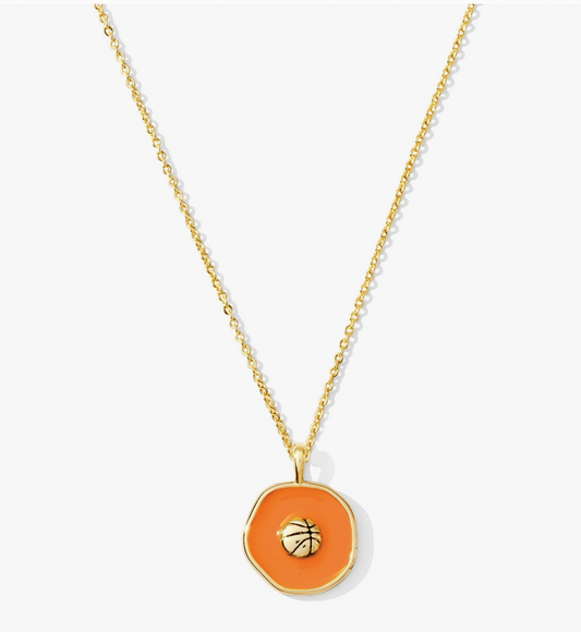 Swish! Basketball Pendant Necklace