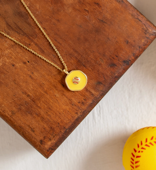Homerun! Softball Pendant Necklace
