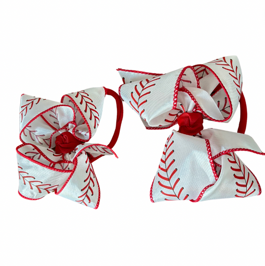 Headband with Baseball Bow