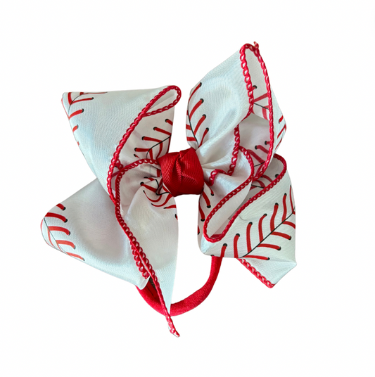 Headband with Baseball Bow