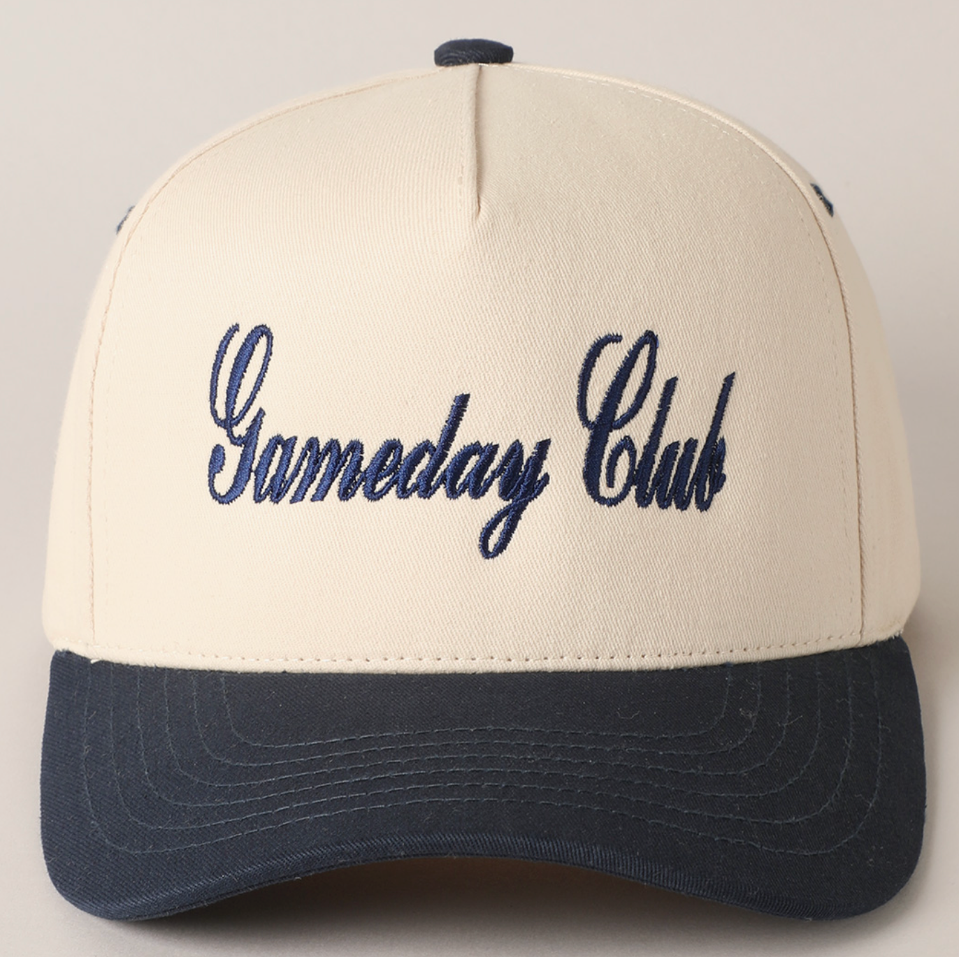 Gameday Club Embroidery Two Tone Hat Navy