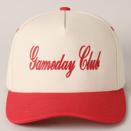 Gameday Club Embroidery Two Tone Hat Red