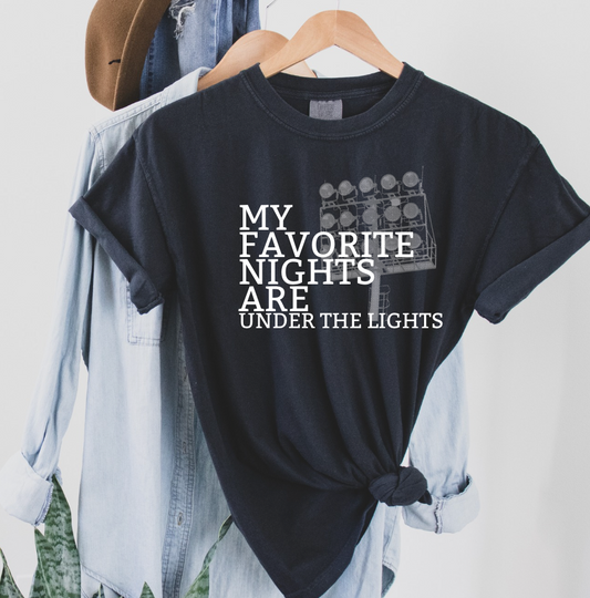 My Favorite Nights Are Under The Lights T-Shirt