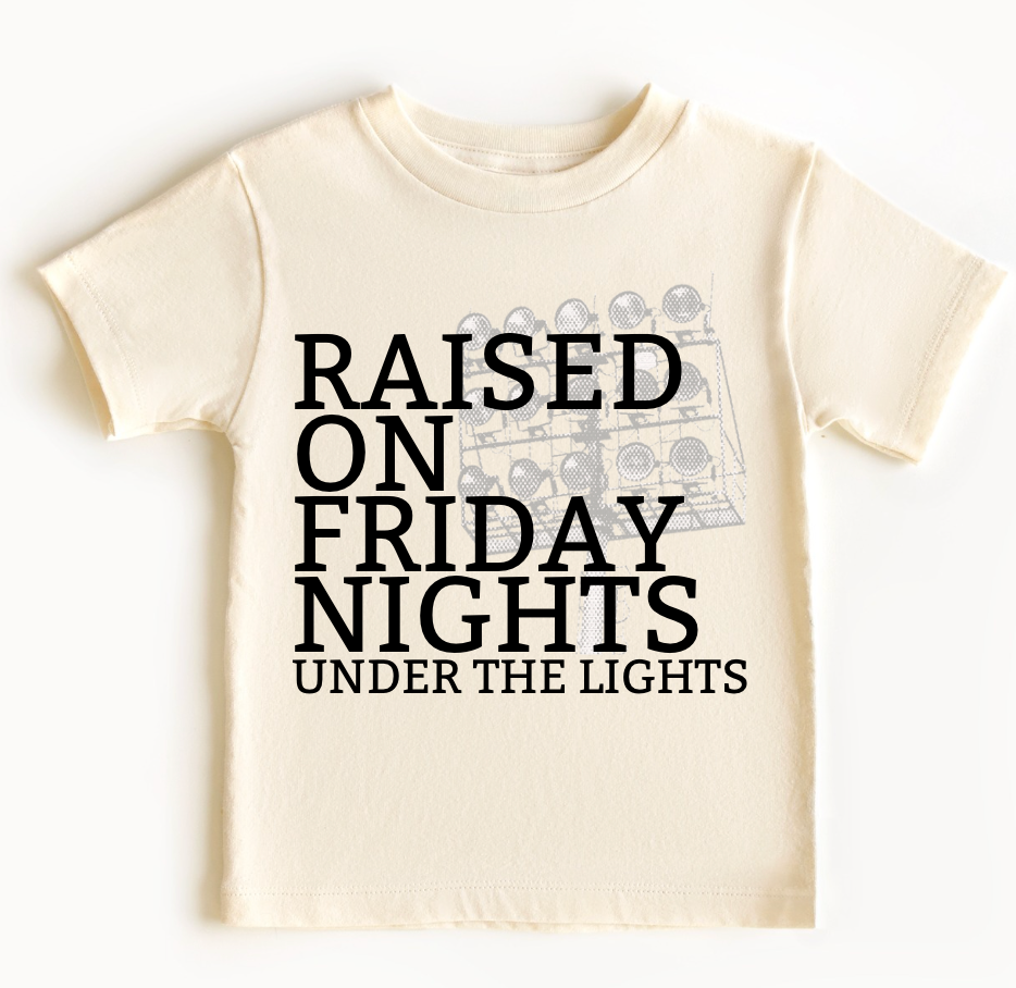 Raised On Friday Nights Under The Lights Kids T-Shirt