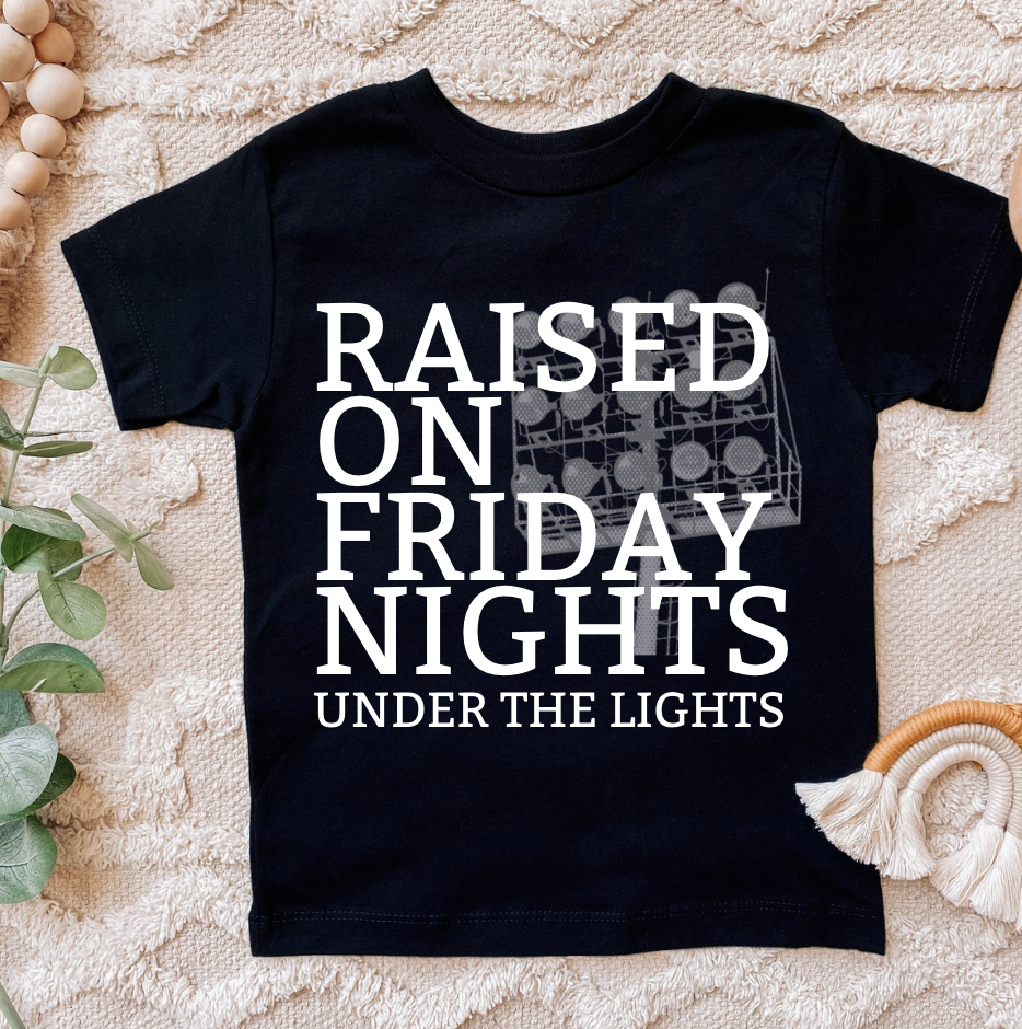Raised On Friday Nights Under The Lights Kids T-Shirt