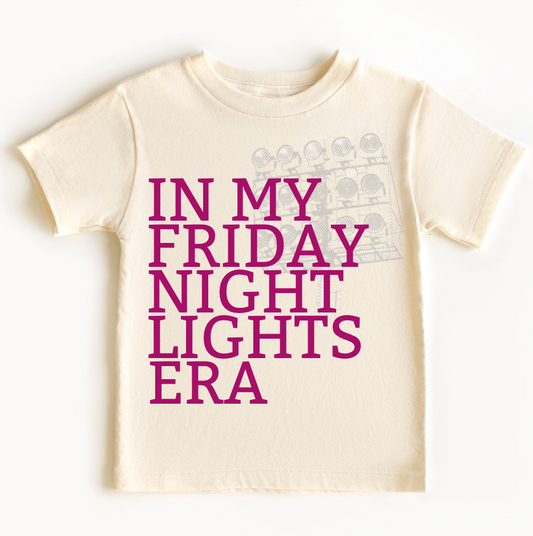 In My Friday Night Lights Era Kids in Pink T-Shirt