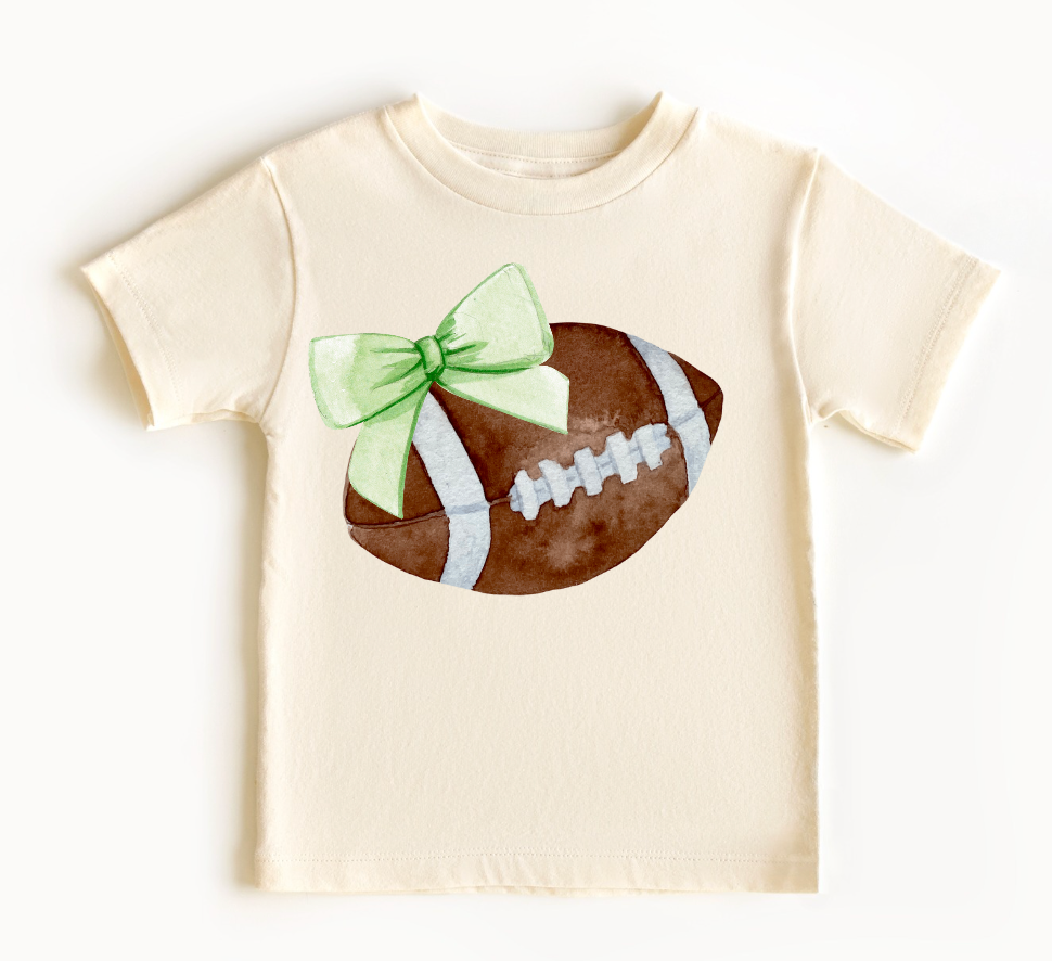 Football Bow Girls Tee