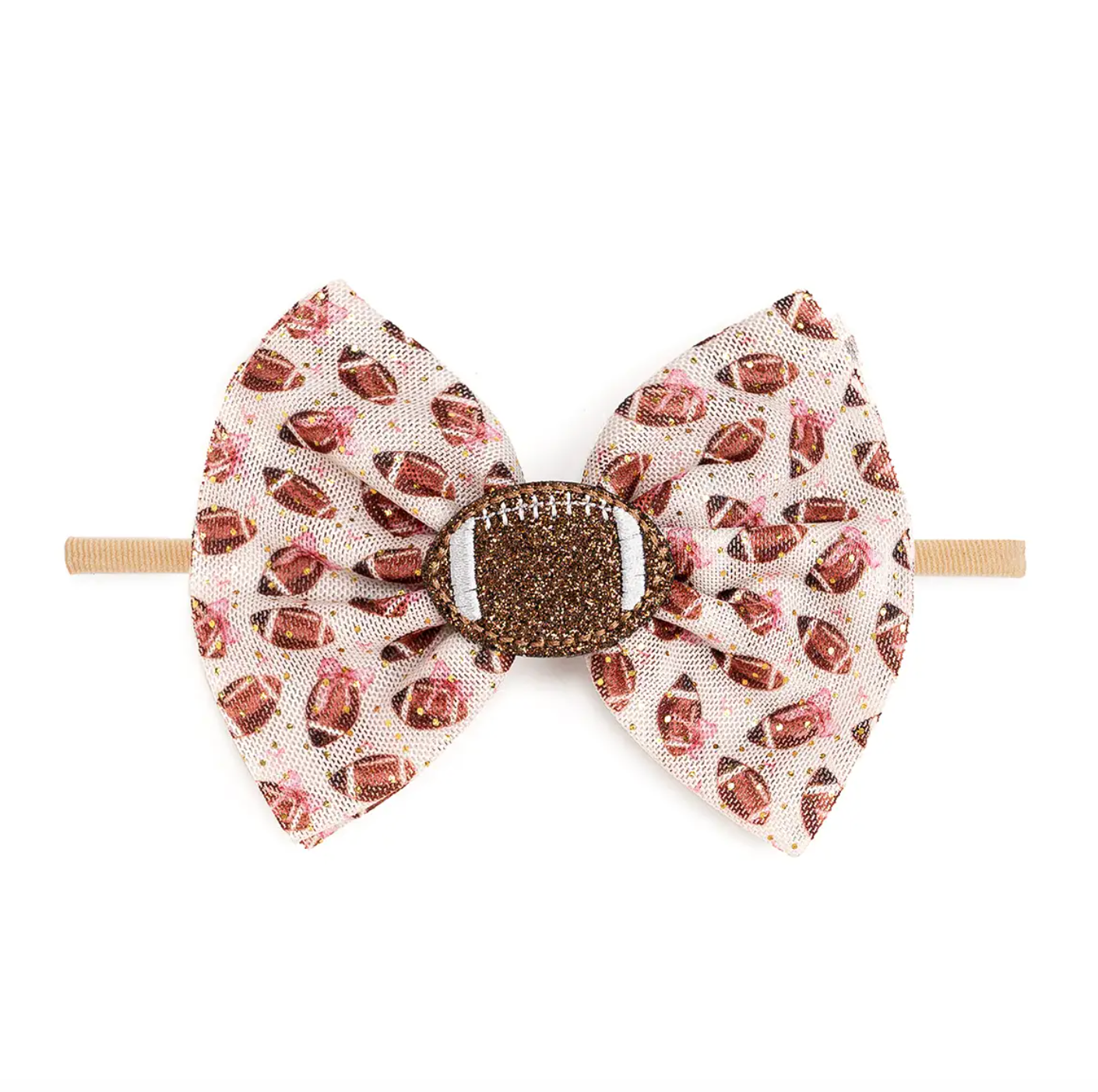 Football Cutie Tulle Bow Baby Headband