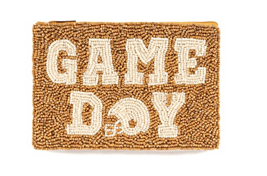 Game Day Beaded Coin Pouch
