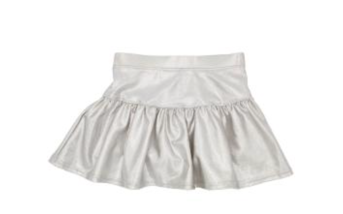 Gathered Skort in Silver Shimmer