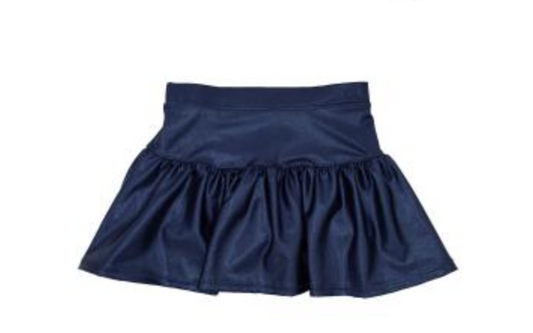 Gathered Skort in Navy Shimmer