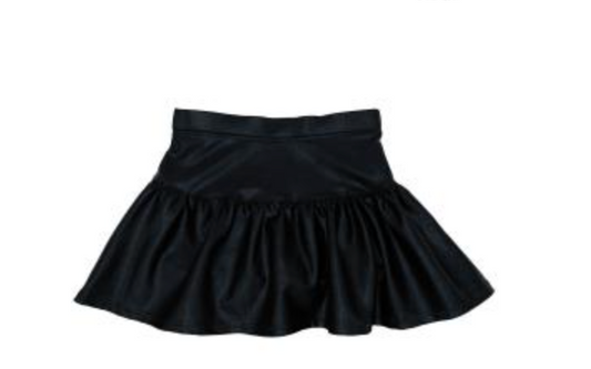 Gathered Skort in Black Shimmer