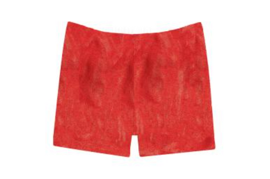 Shimmer Biker Short in Red