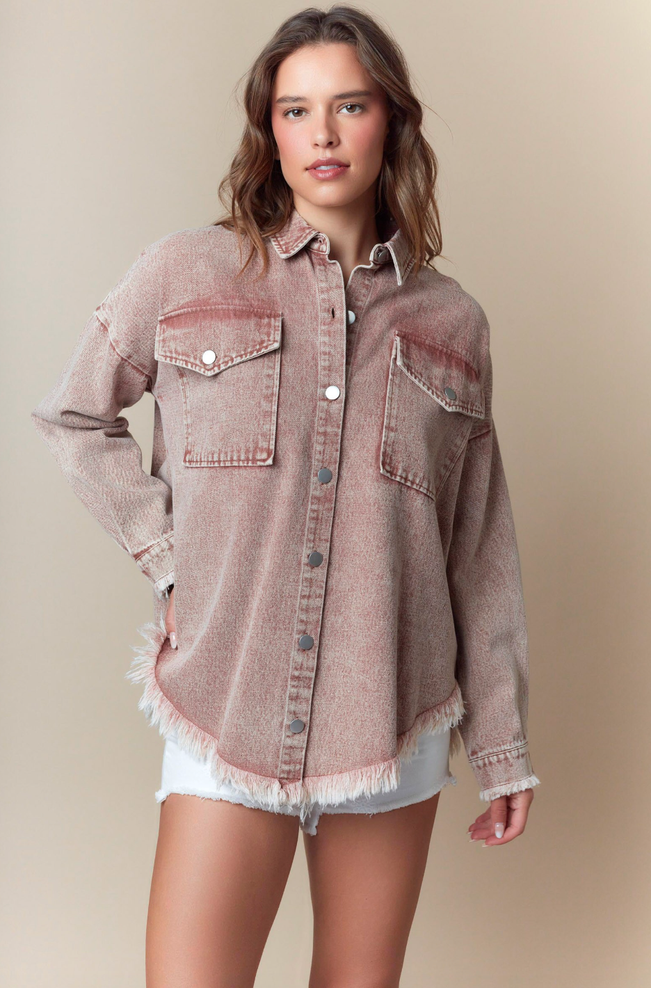 Mineral Washed Denim Game Day Twill Jacket