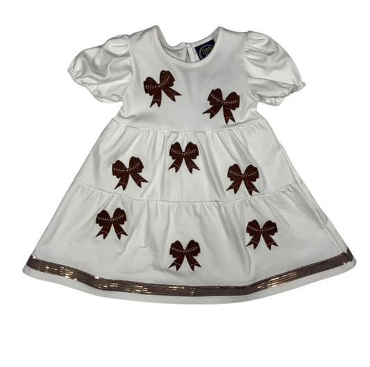 Football Bow Layered Dress