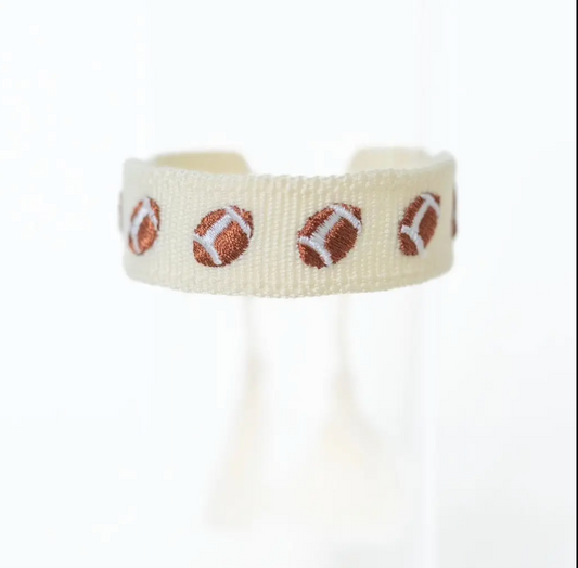 Football Woven Tassel Bracelet