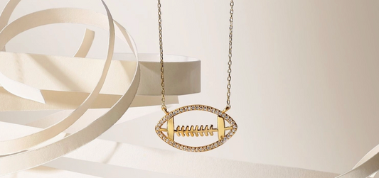 Glitzy Football Necklace