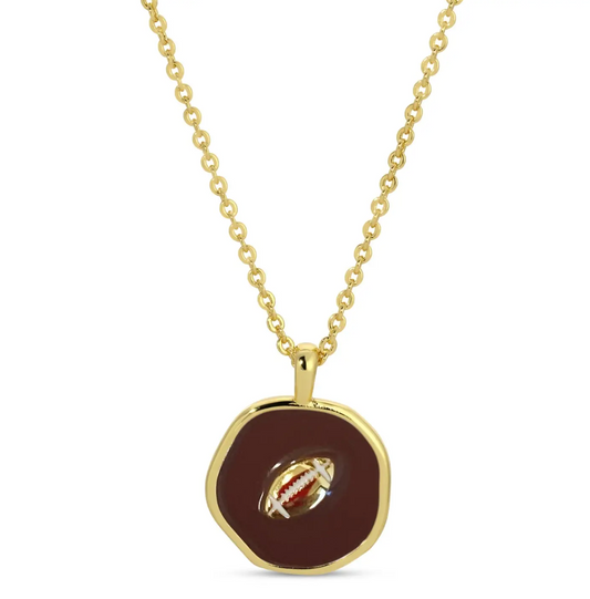 Touchdown! Football Pendant Necklace