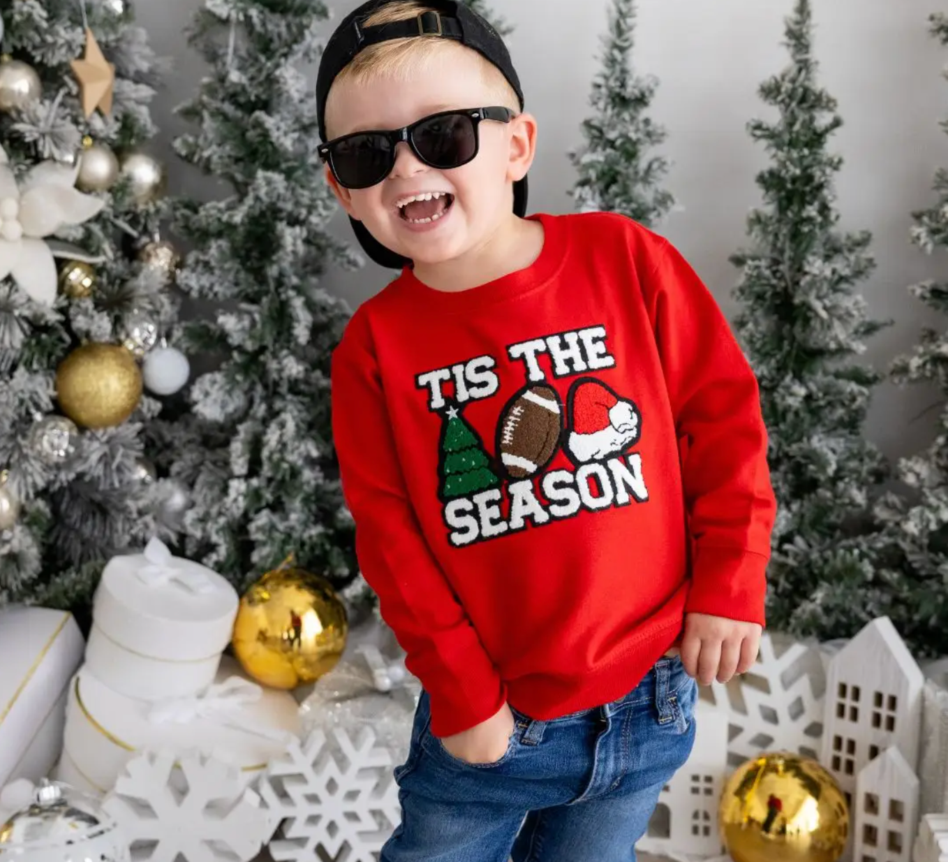 Tis the Season Patch Christmas Sweatshirt
