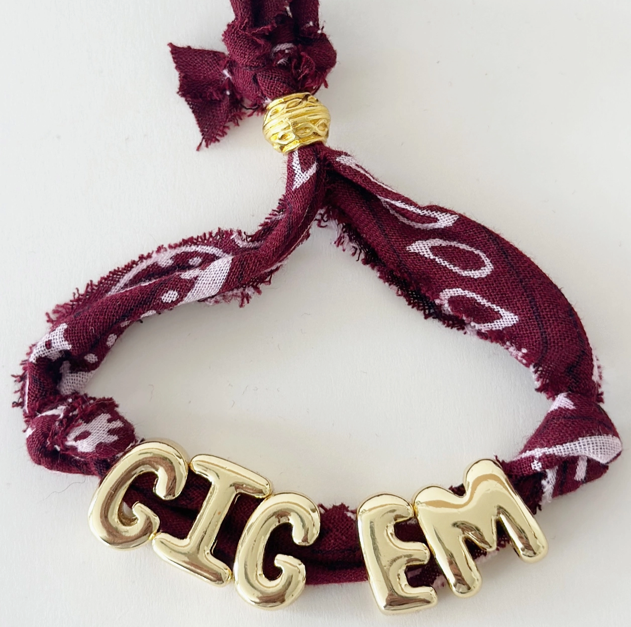 Gig Em Bandana Gameday Bracelet