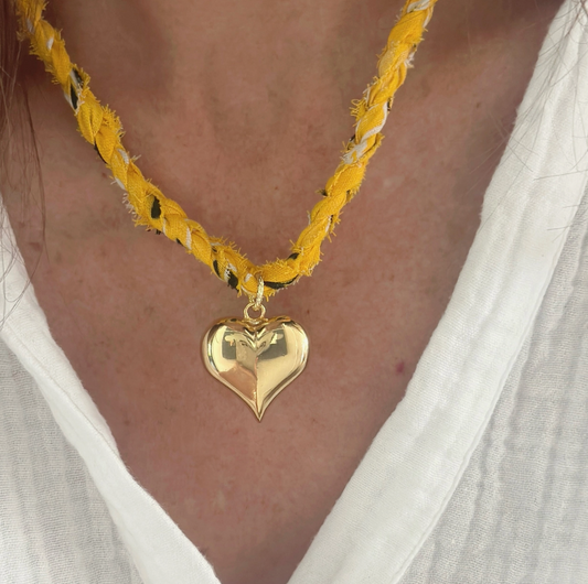 Yellow Gameday Love Bandana Necklace