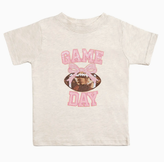 Game Day Sequin Patch Short Sleeve T-Shirt