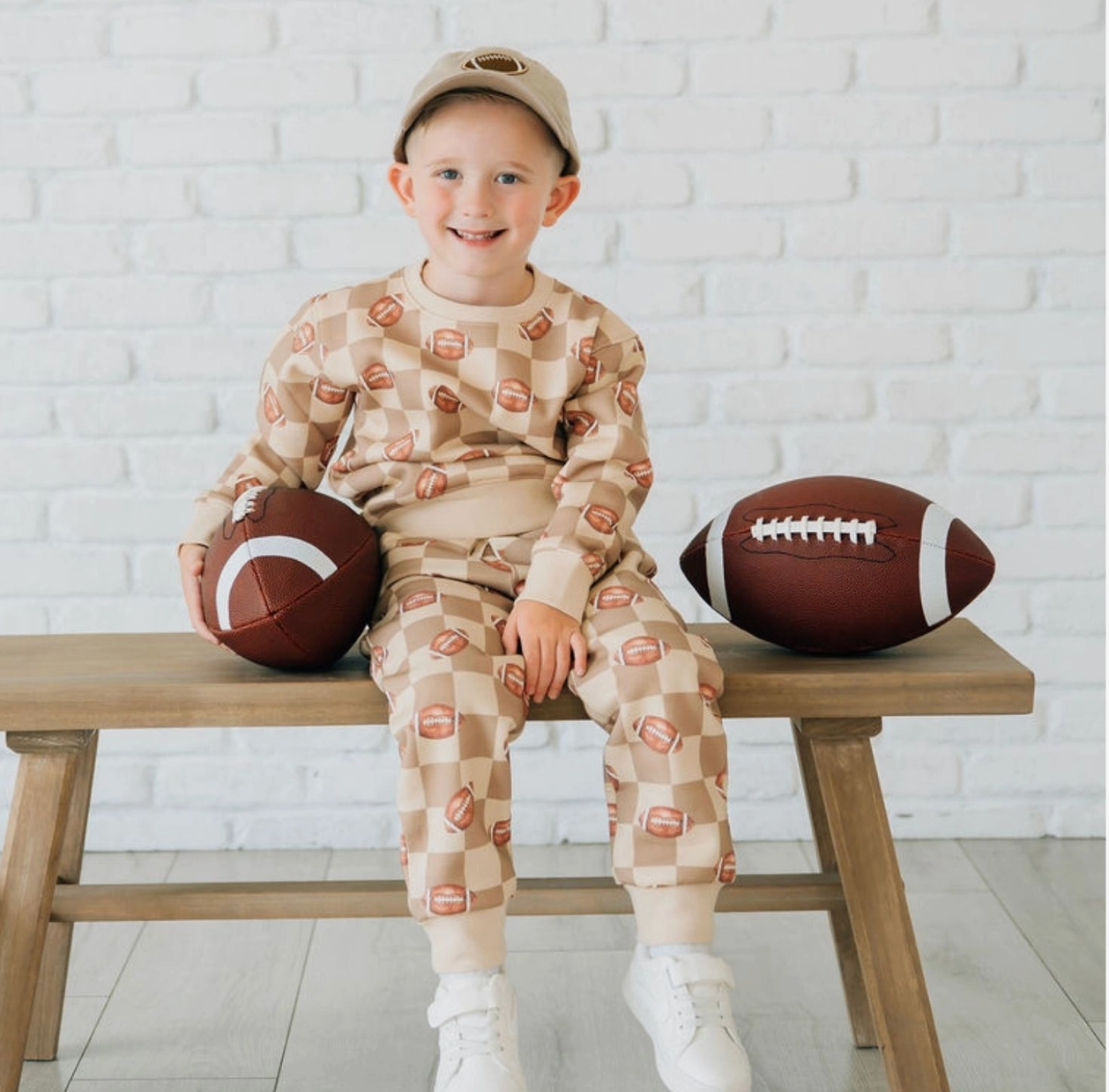 Football Checkered Sweatshirt
