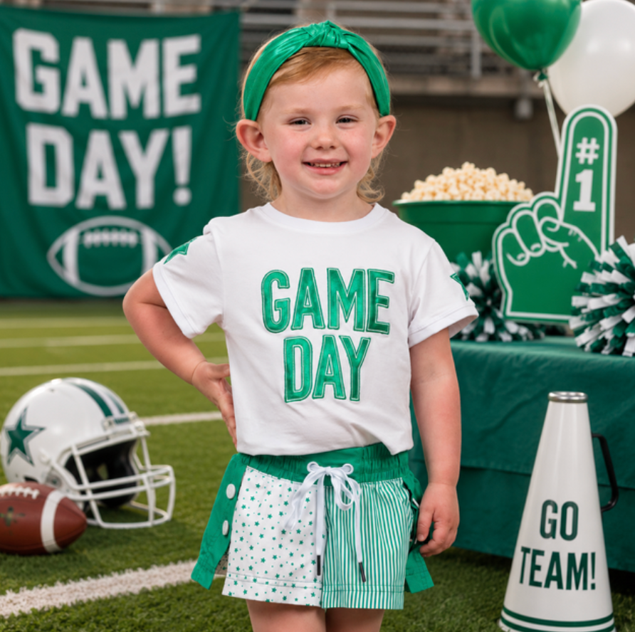 Stars and Stripes Game Day Color Block Short