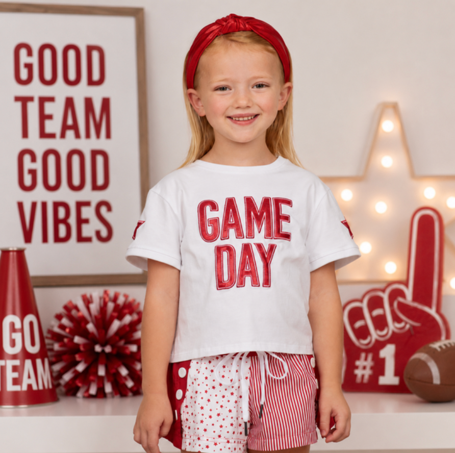 Stars and Stripes Game Day Color Block Short