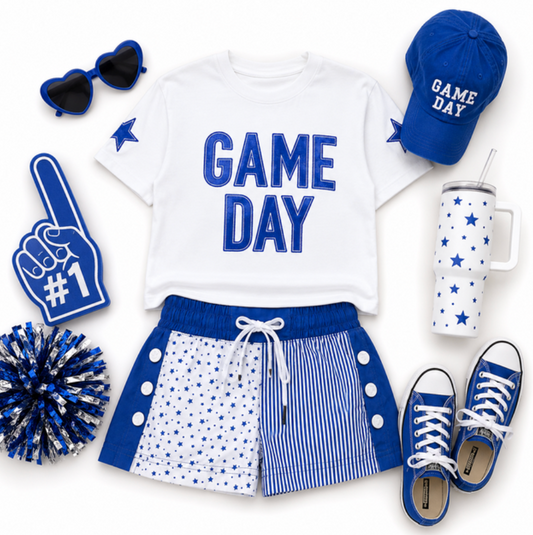 Stars and Stripes Game Day Color Block Short