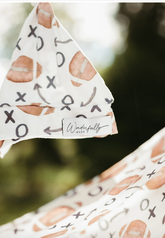 Football Knotted Beanie Hat