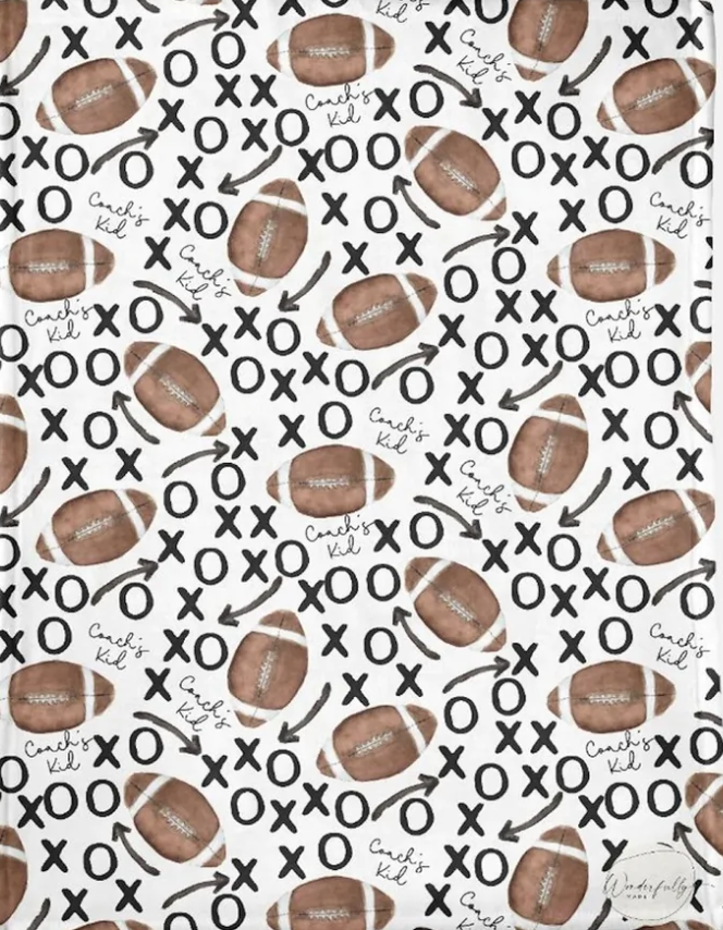 Coach's Kid Football Snuggle Blanket - (30" x 40")