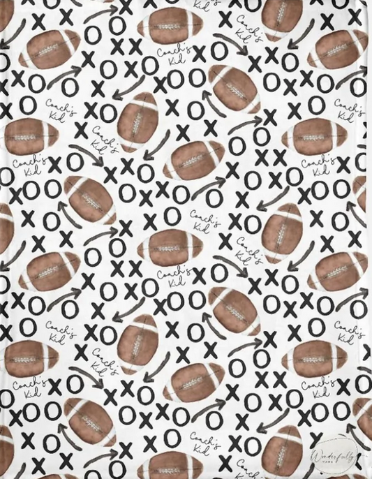 Coach's Kid Football Snuggle Blanket - (30" x 40")
