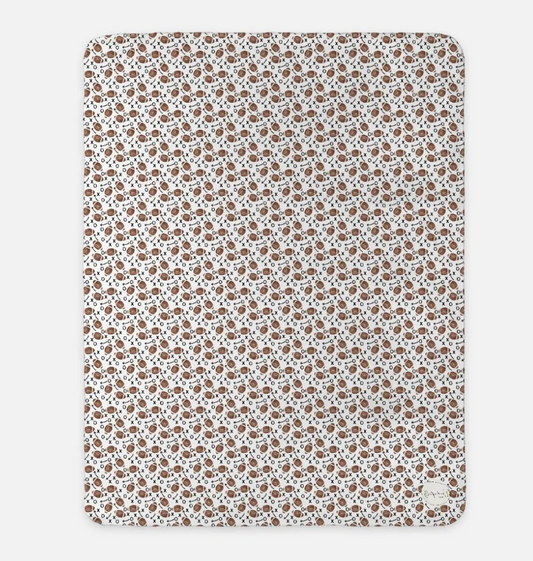 Football Sherpa Blanket - 50" x 60"