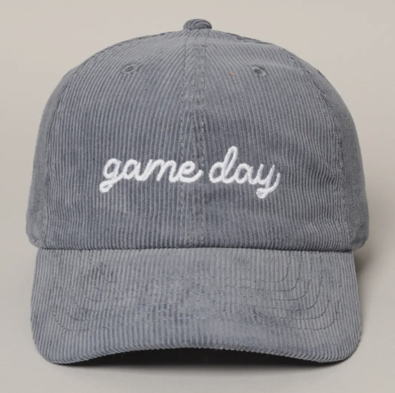 Game Day Embroidered Corduroy Hats