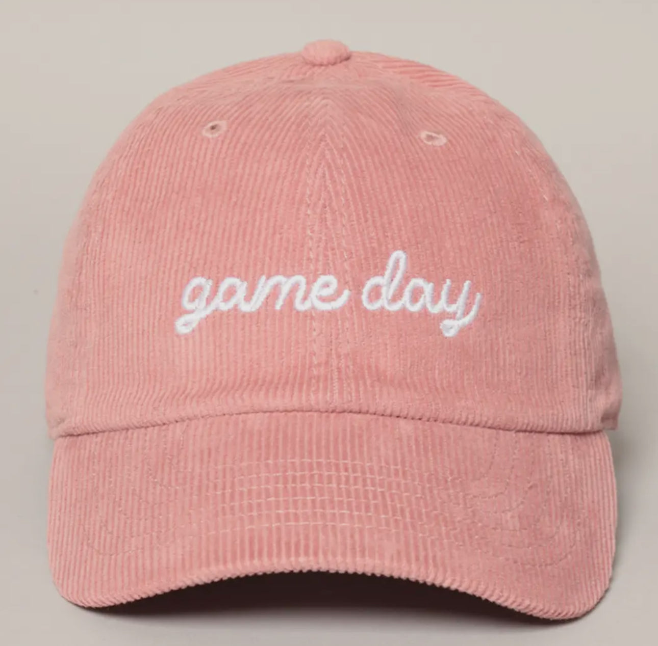 Game Day Embroidered Corduroy Hats