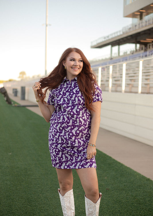 Tailgate Dress - Purple