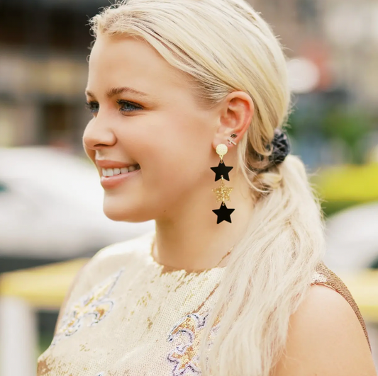 Triple Stars Earrings