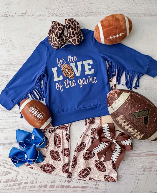 For the Love of the Game Football Royal Blue Pants Set