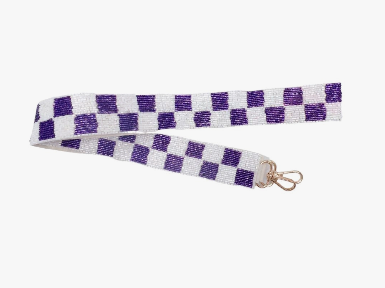 Checkered Purple/White Strap