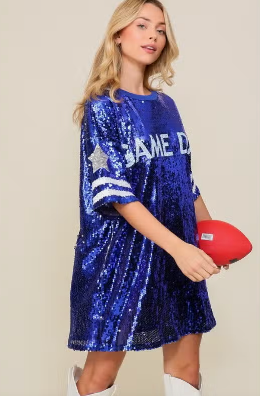 Game Day Sequin Over Sized Top / Dress