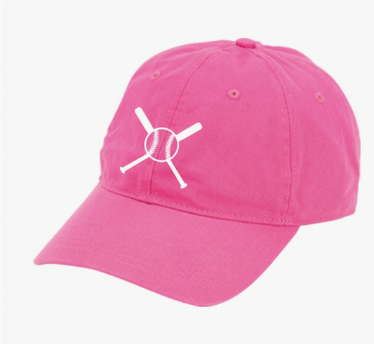 Baseball Embroidery Hot Pink Cap