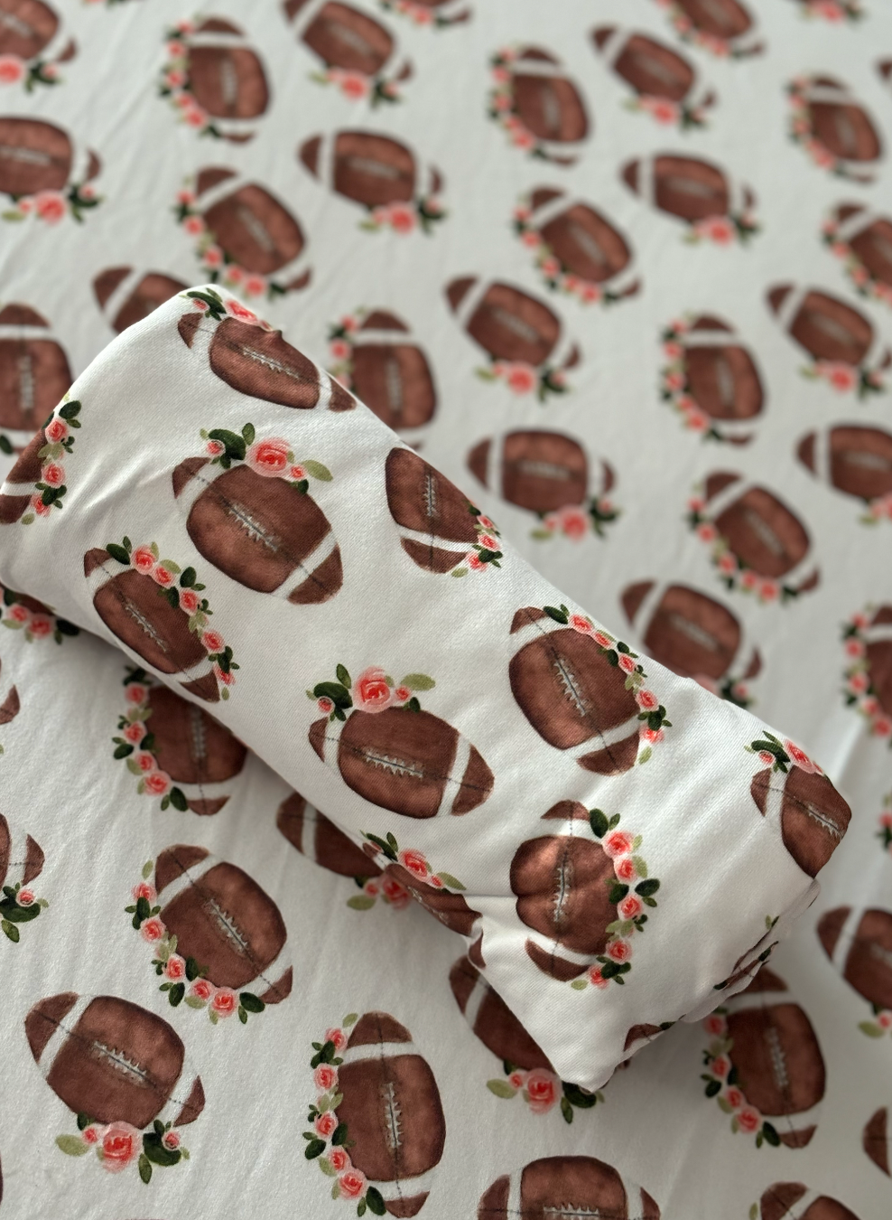Football Floral Swaddle 47 x 47