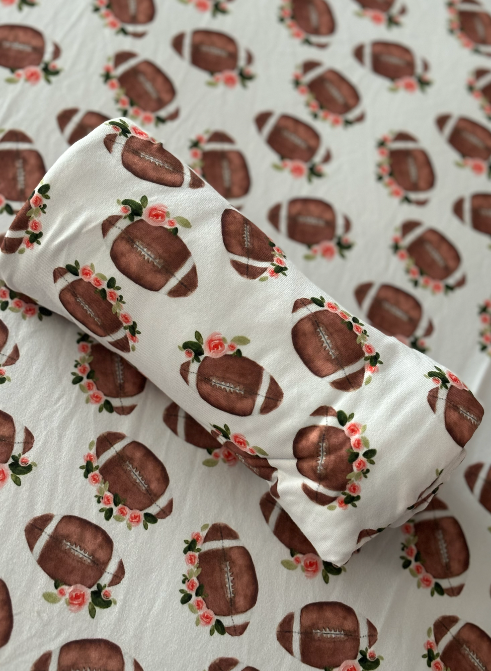 Football Floral Swaddle 47 x 47