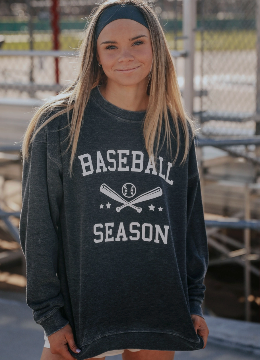 Baseball Season Campus Crew Sweatshirt