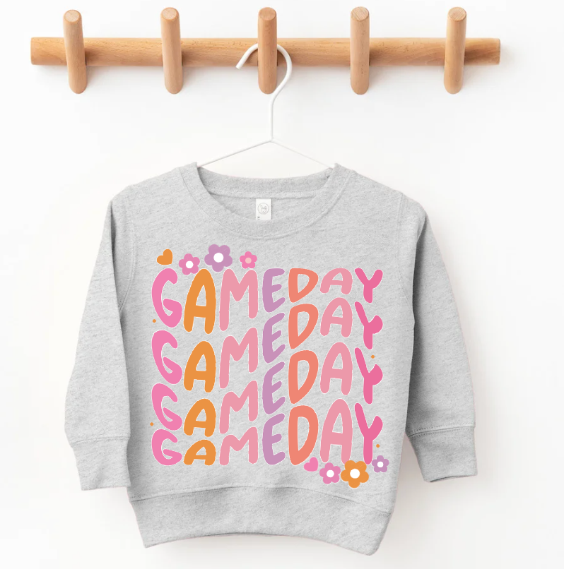 Game Day Flower Power Kids / Youth Crewneck - PRE ORDER