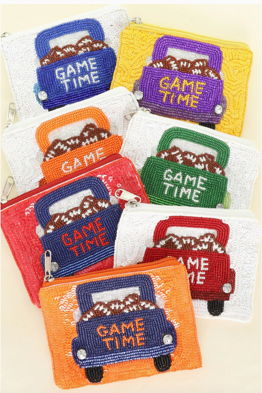 Game Time Sead Beaded Sequin Coin Bag